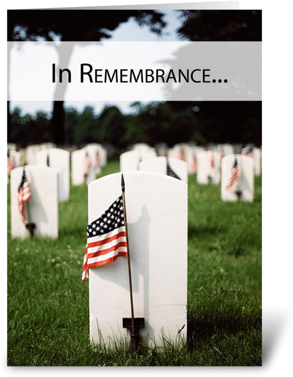 Memorial Day 桌布 壁紙 — 一排排白色墓碑在草地墓園中，每個都裝飾著一面小美國國旗，在明亮的天空下。