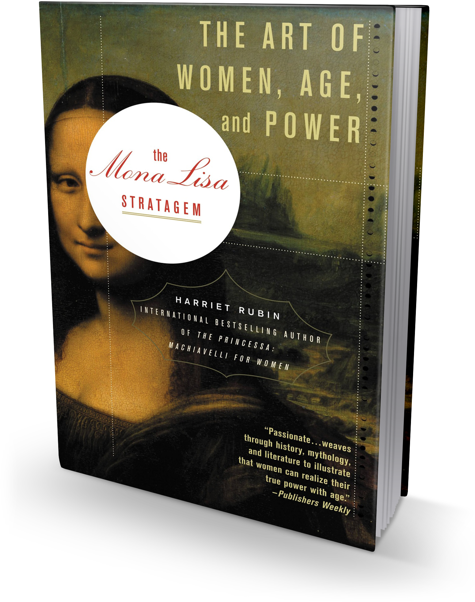 Mona 桌布 壁紙 — 一本名為《The Mona Lisa Stratagem》的書，封面印有褪色的蒙娜麗莎畫像，背景為柔和的綠色。