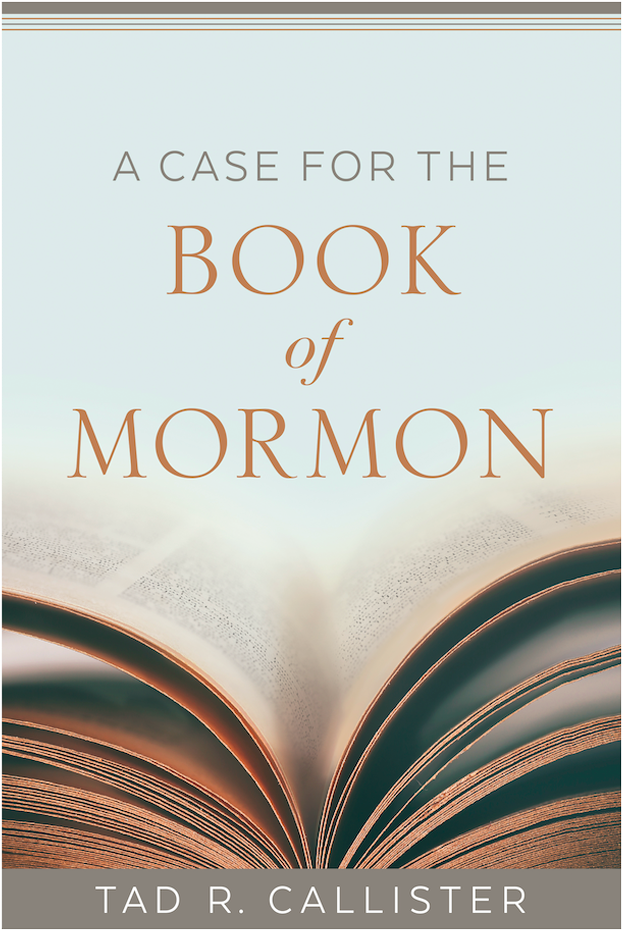 Religious Item 桌布 壁紙 — 一本打開的書，上面有金色文字寫著「A Case for the Book of Mormon」，背景是柔和的漸變色。