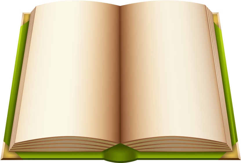 書本 桌布 壁紙 — 一本打開的書，帶有空白奶油色頁面和綠色封面，準備好書寫或閱讀。