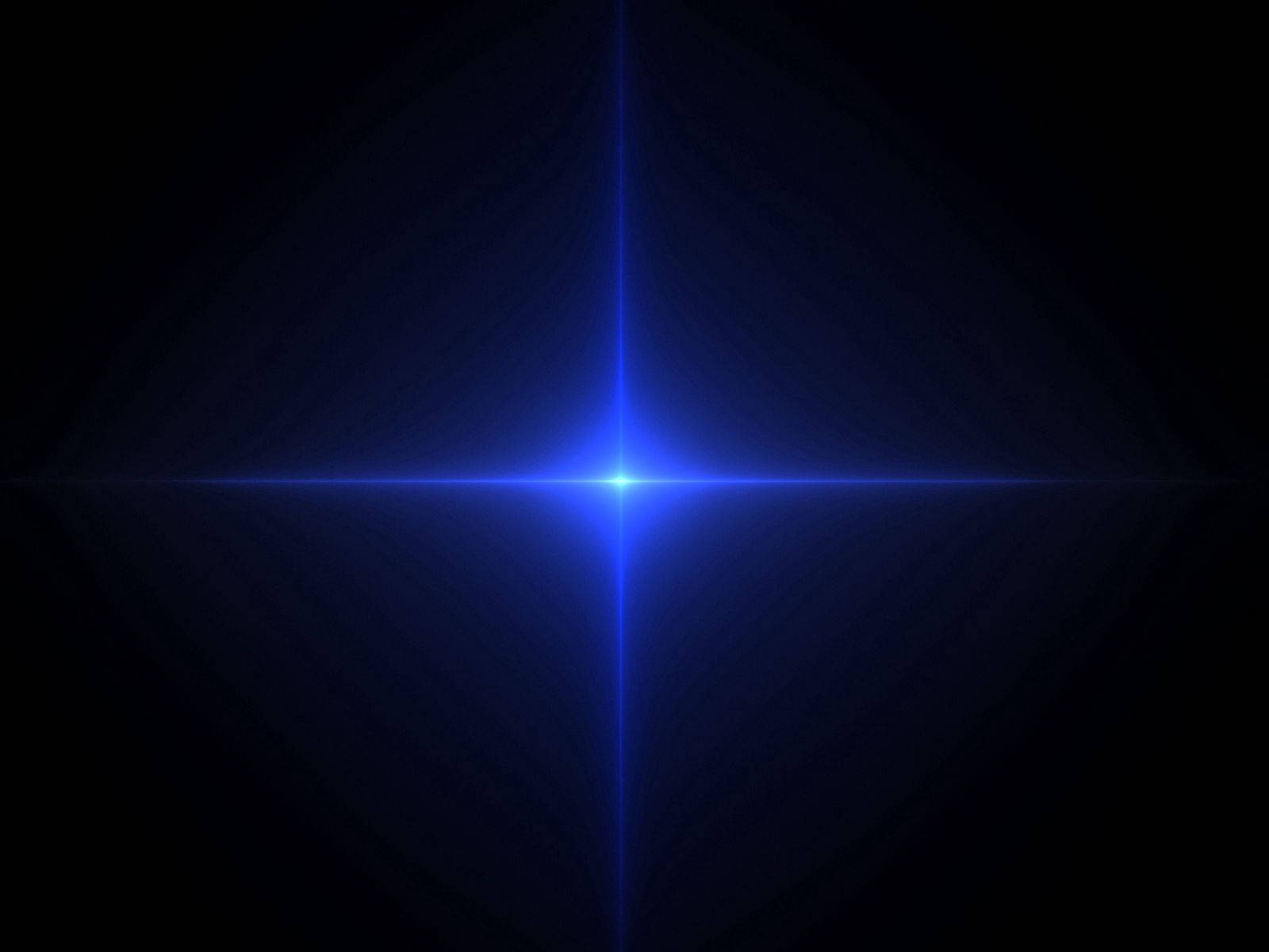 星星動圖 桌布 壁紙 — 一束耀眼的藍色星爆光線在深黑色背景上跳動，帶有微妙的徑向漸變。
