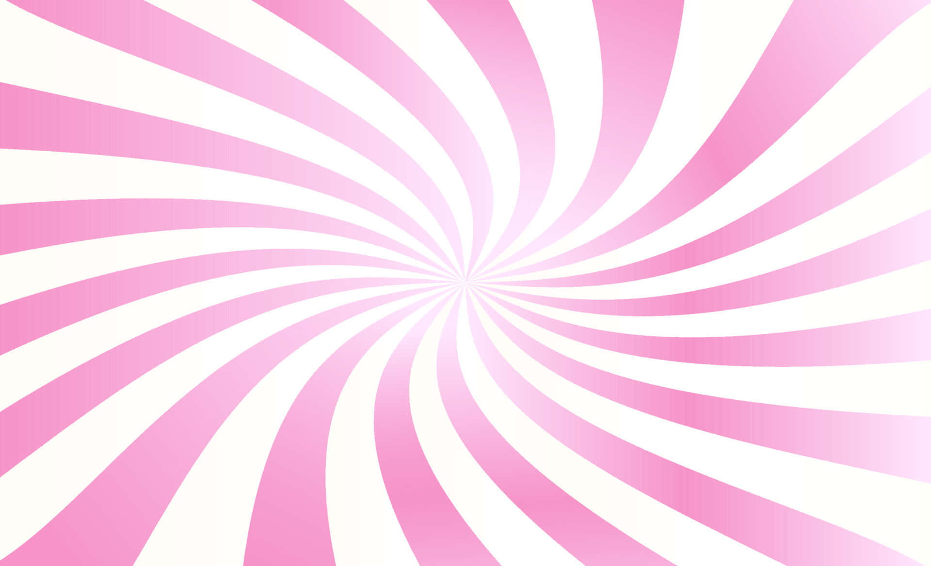 Pink Swirl 桌布 壁紙 — 一條催眠般的螺旋由柔和粉紅與白色條紋從中心點向外輻射，形成迷人的視覺漩渦。