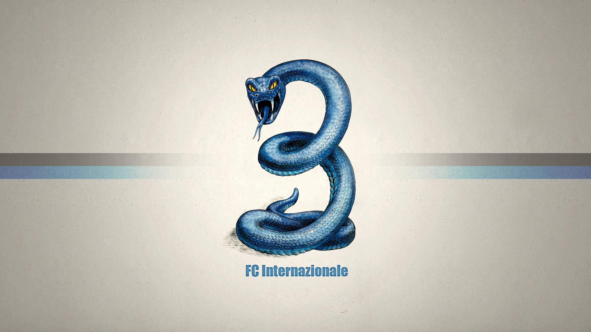 藍色蛇形狀像數字三，下方有FC Internazionale文字。 — 酷足球 壁紙