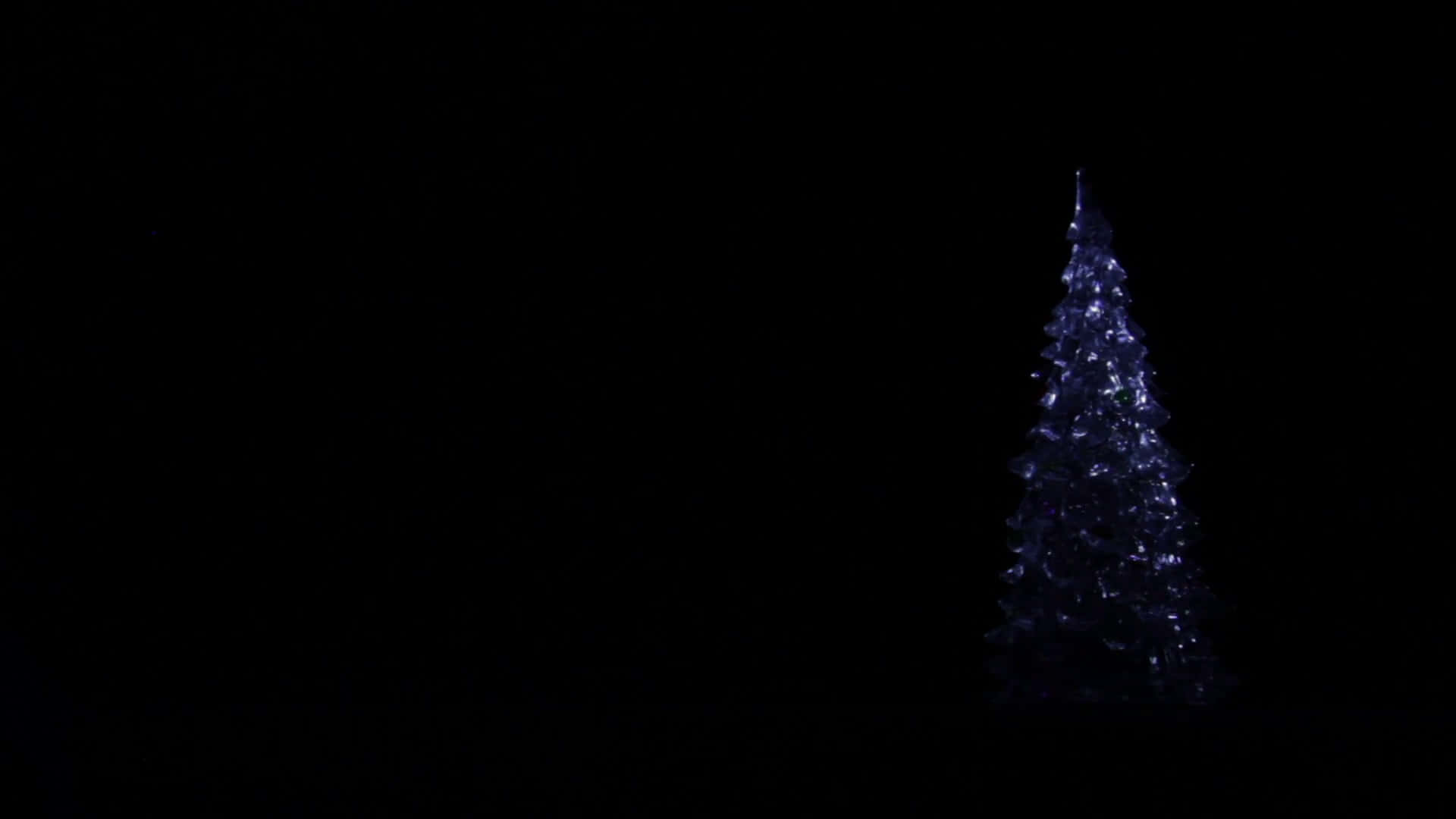 桌布 壁紙 — 一棵松樹散發著藍光，獨自矗立在漆黑的夜空下。