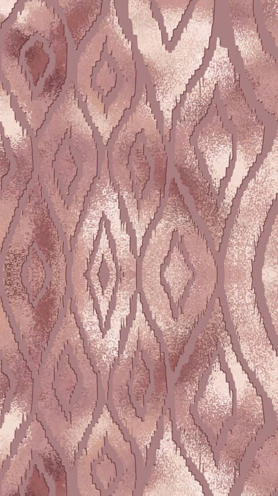 Rose Gold Color 桌布 壁紙 — 一款奢華的玫瑰金壁紙，帶有重複的鑽石圖案和紋理金屬光澤。