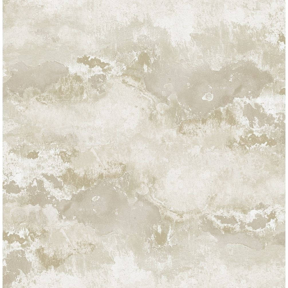 White Marble 桌布 壁紙 — 一款帶有紋理的米色和奶油色壁紙，具有磨損油漆效果和微妙的斑點圖案。