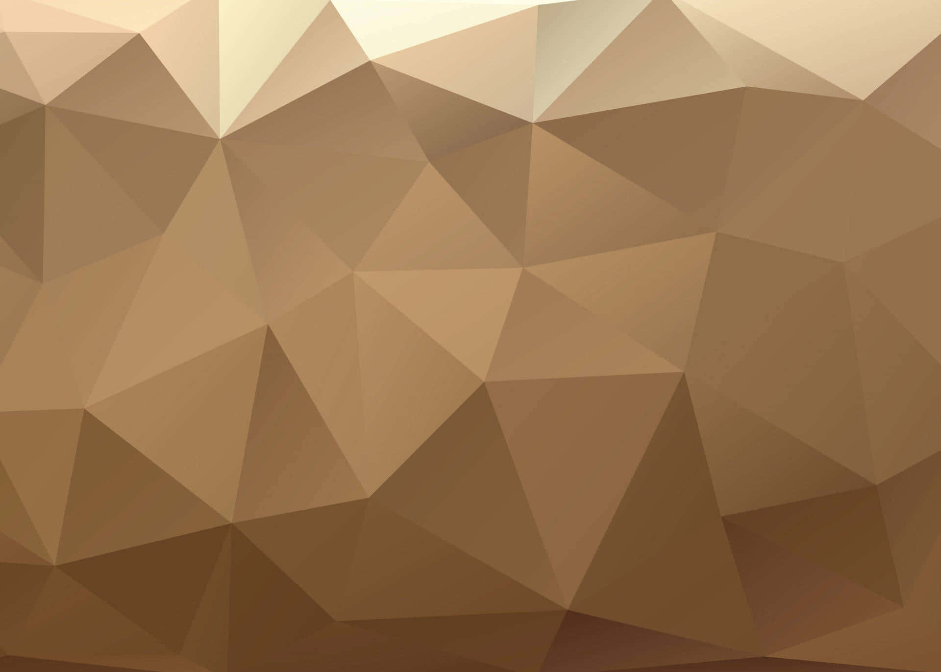 Brown Abstract 桌布 壁紙 — 一款幾何圖案壁紙，以低多邊形風格的大地棕色三角形組成，營造出紋理豐富的抽象表面。