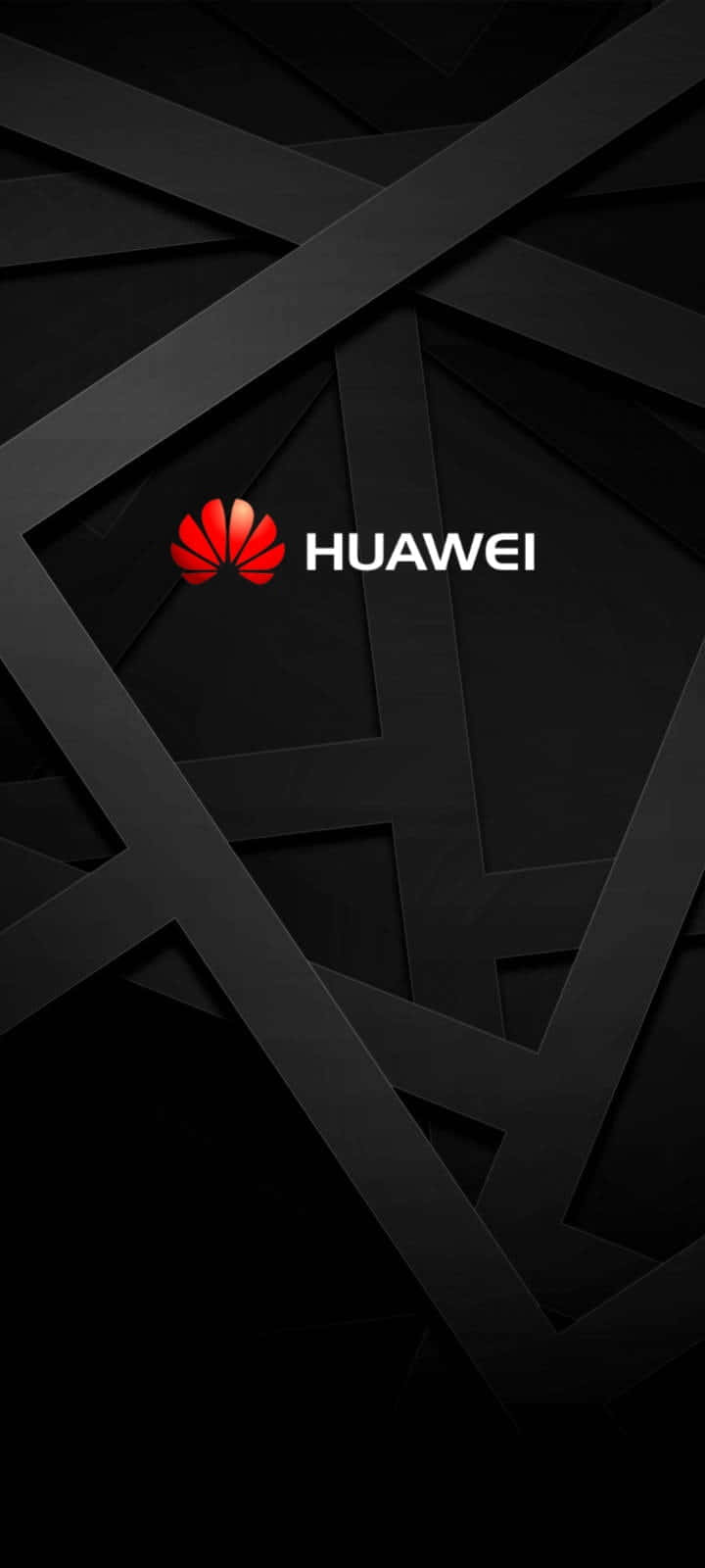 黑色幾何背景上的Huawei標誌 — 華為 GIF 壁紙