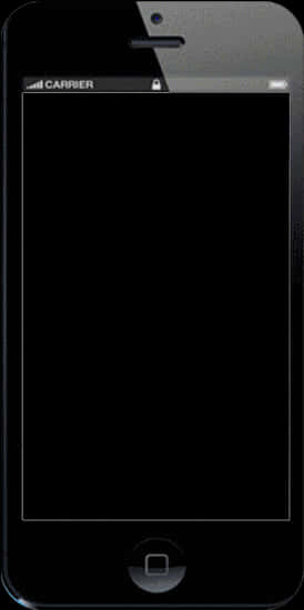 Mobile Phone 桌布 壁紙 — 一款時尚的黑色智慧型手機，帶有空白螢幕和可見的主頁按鈕，採用極簡設計。