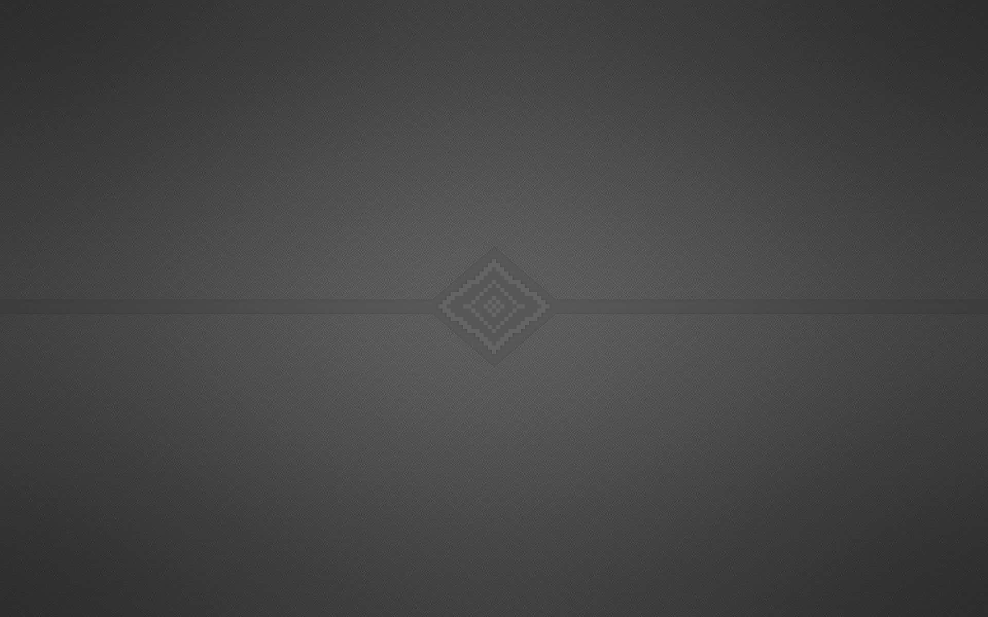 Minimalist Gray 桌布 壁紙 — 一款極簡深灰色漸層桌布，中心水平線上帶有微妙的像素化菱形圖案。