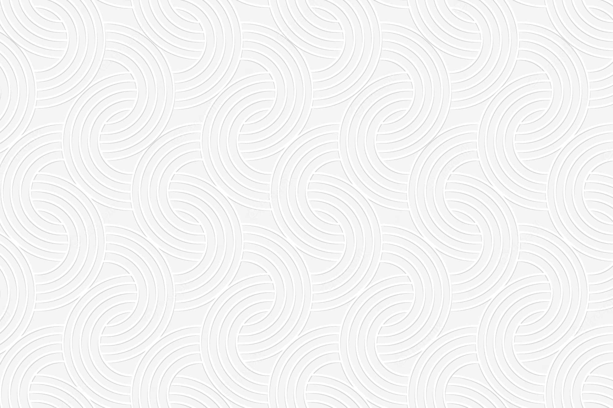 White Plain 桌布 壁紙 — 一款極簡白色壁紙，帶有重複的浮雕同心圓圖案，營造出微妙的深度和質感。