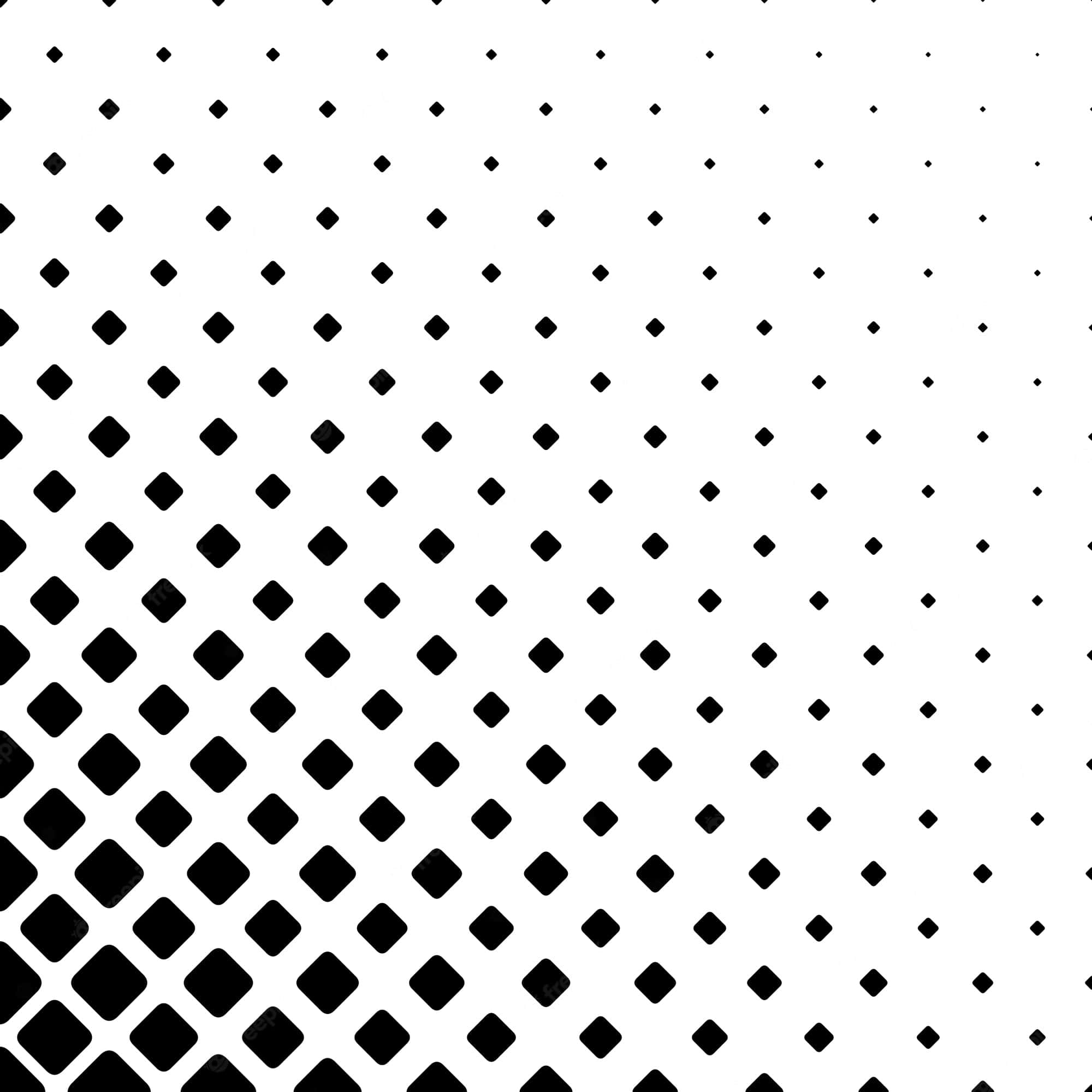 Square 桌布 壁紙 — 一款極簡黑白桌布，採用鑽石形狀的漸變圖案，從密集過渡到稀疏。