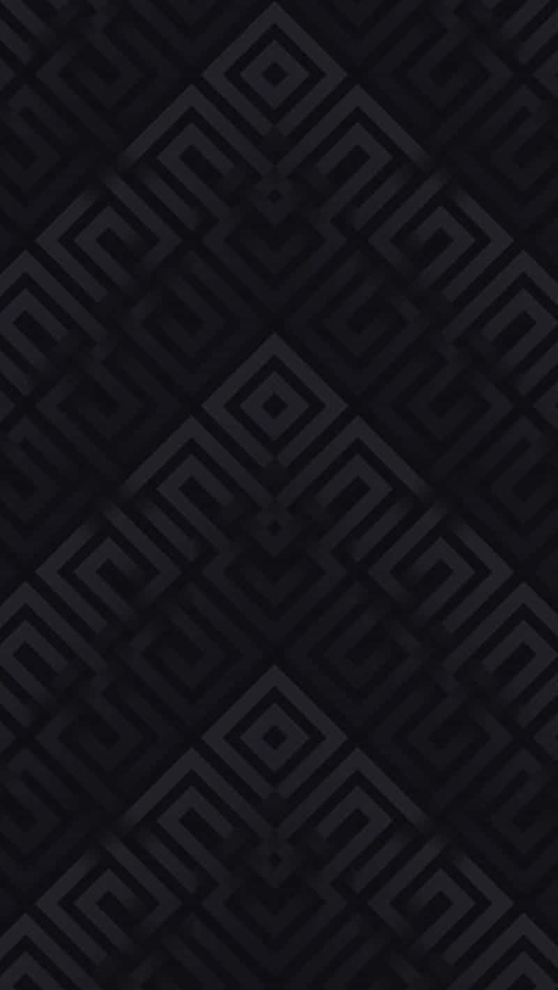Pattern Phone 桌布 壁紙 — 一款極簡黑色桌布，帶有深灰色調中重複的幾何菱形圖案。