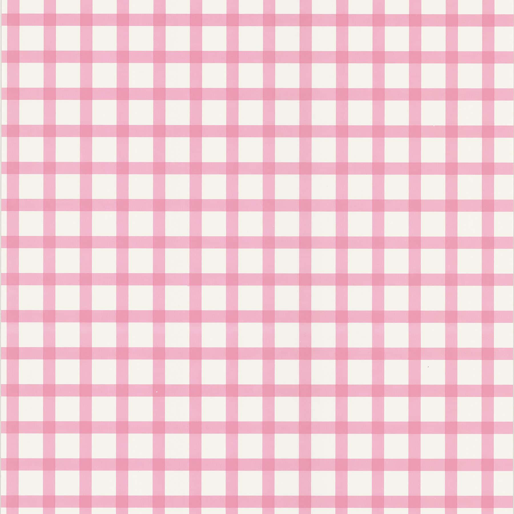 Pink Checkered 桌布 壁紙 — 一款無縫的粉紅與白色格紋圖案壁紙，帶有柔和粉彩調和乾淨的幾何線條。