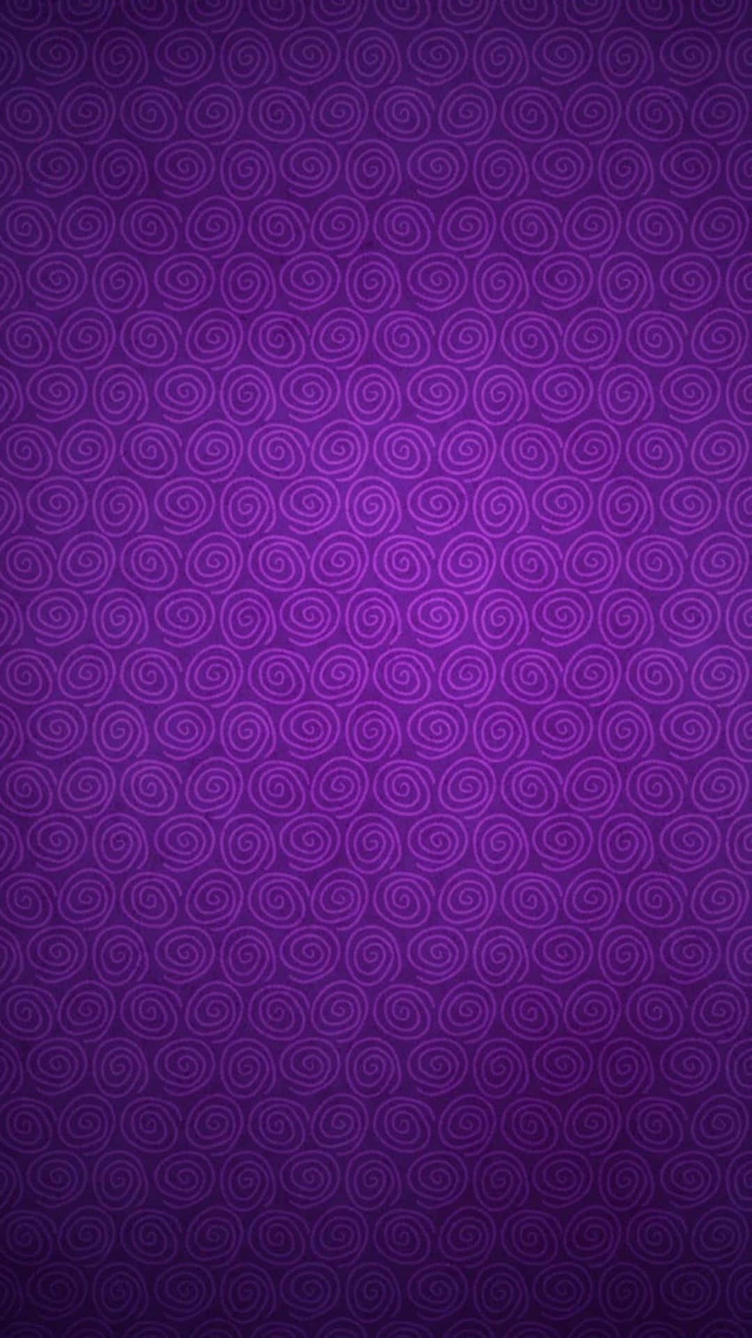 Purple Phone 桌布 壁紙 — 一款由淺到深漸變的紫色桌布，帶有重複螺旋圖案。