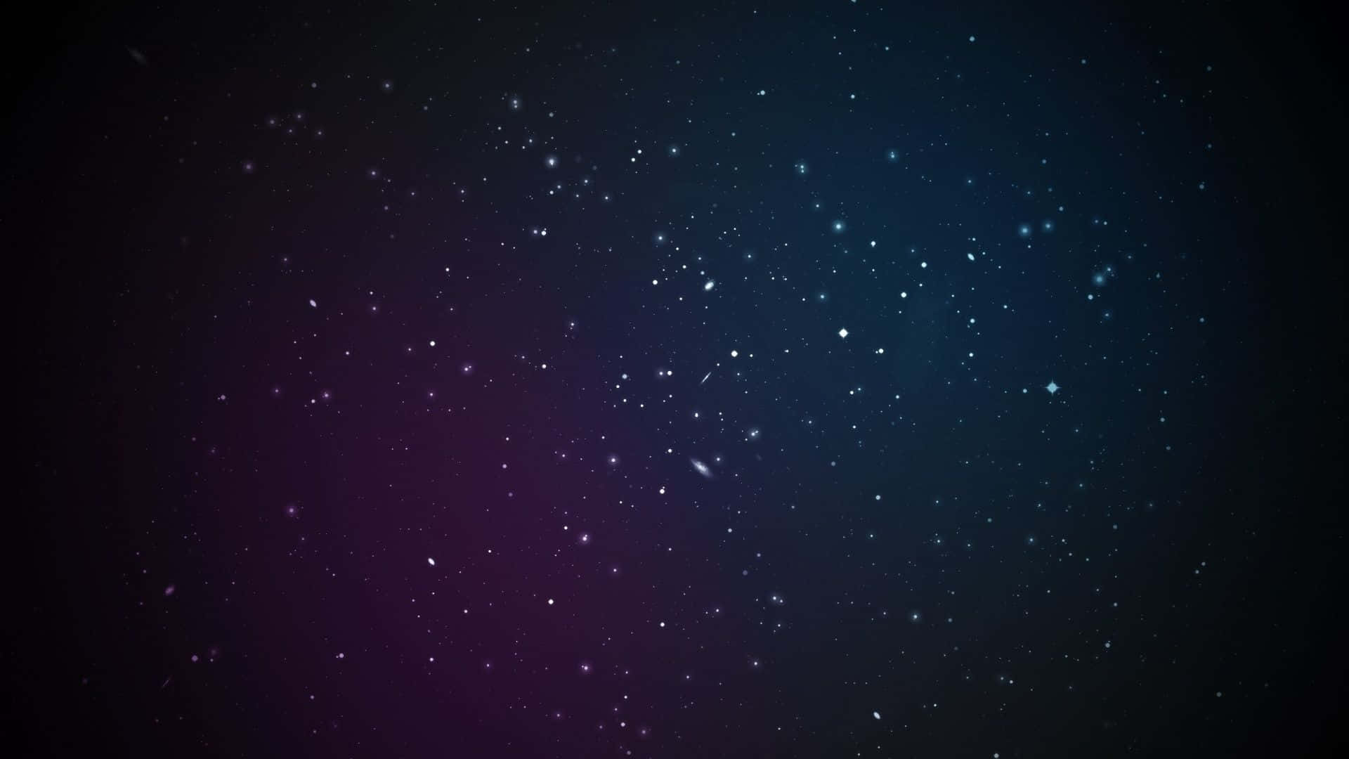 Black Galaxy 桌布 壁紙 — 一片宇宙星海在從深紫色漸變至午夜藍的天空中閃爍。