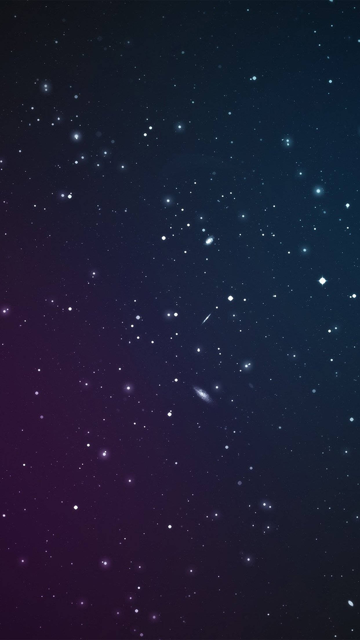 Smartphone 桌布 壁紙 — 一片宇宙星辰與星系在深藍和紫色夜空漸變中閃耀。