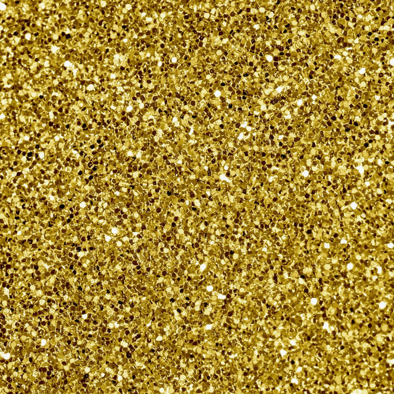 Yellow Glitter 桌布 壁紙 — 一片密集閃爍的金色亮片粒子以閃爍的切面捕捉光線。