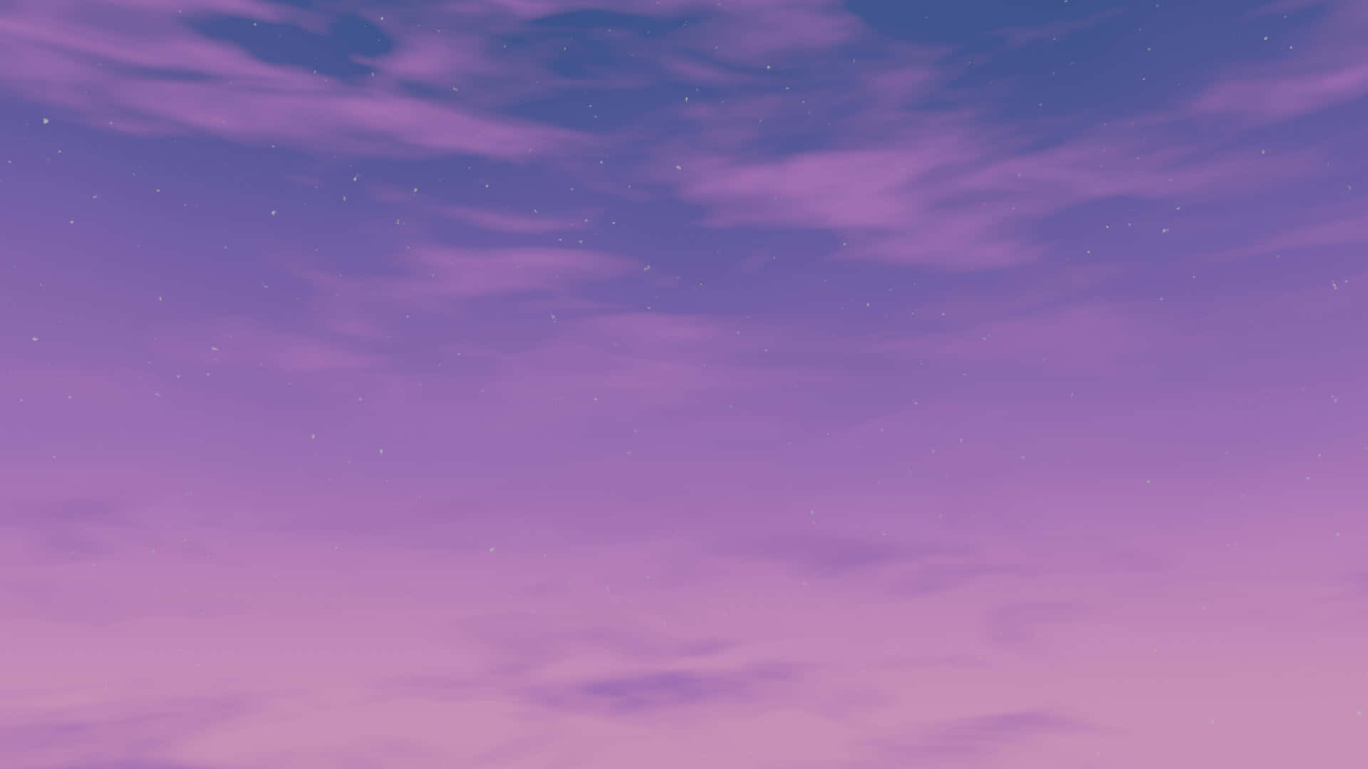 Aesthetic Sky 桌布 壁紙 — 一片寧靜的暮色天空，以柔和的薰衣草紫和紫羅蘭色調繪成，帶有縷縷薄雲和散落的星星。