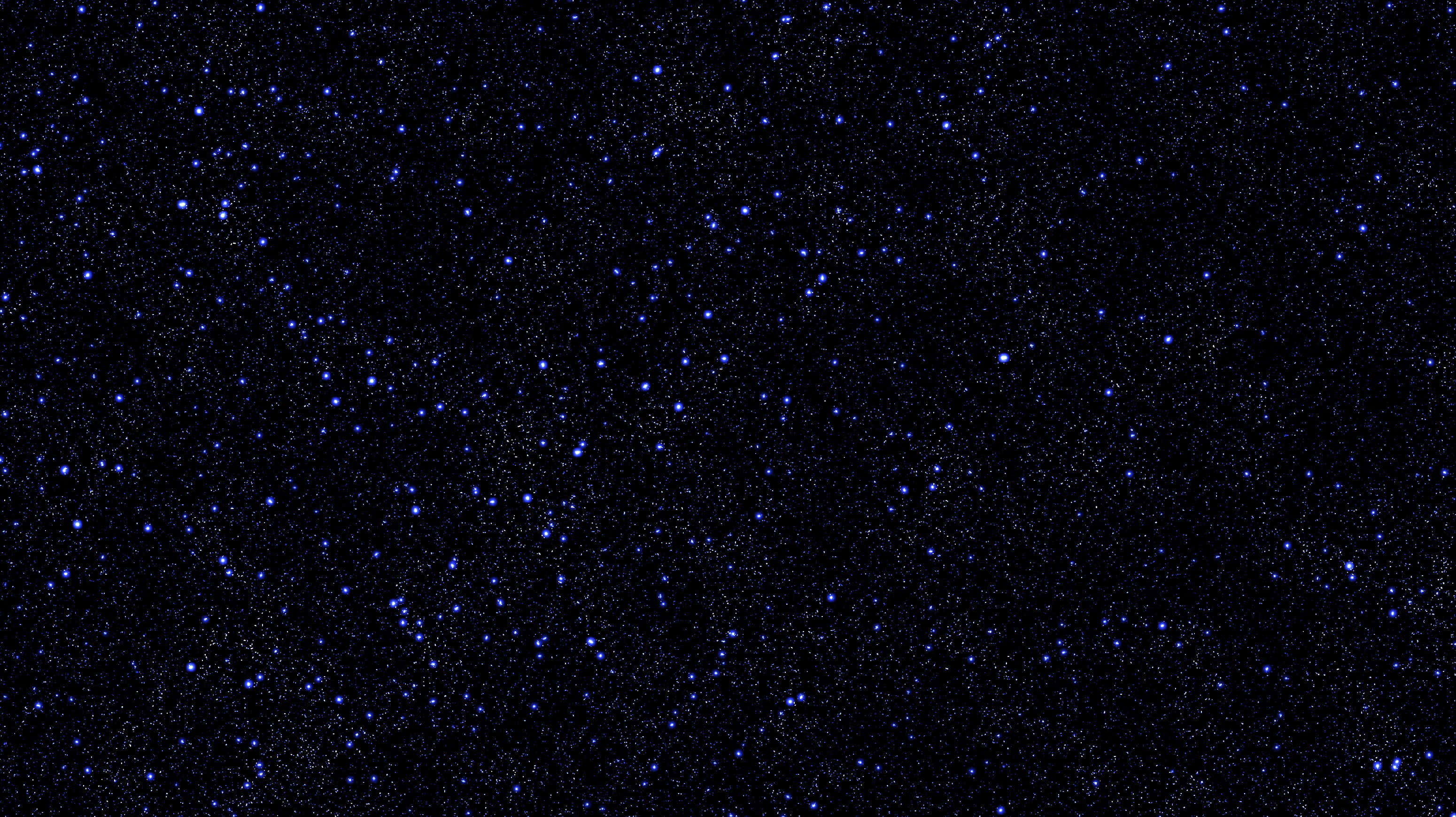 Black Space 桌布 壁紙 — 一片廣闊的發光藍色星星散落在深邃的黑色宇宙空間中。