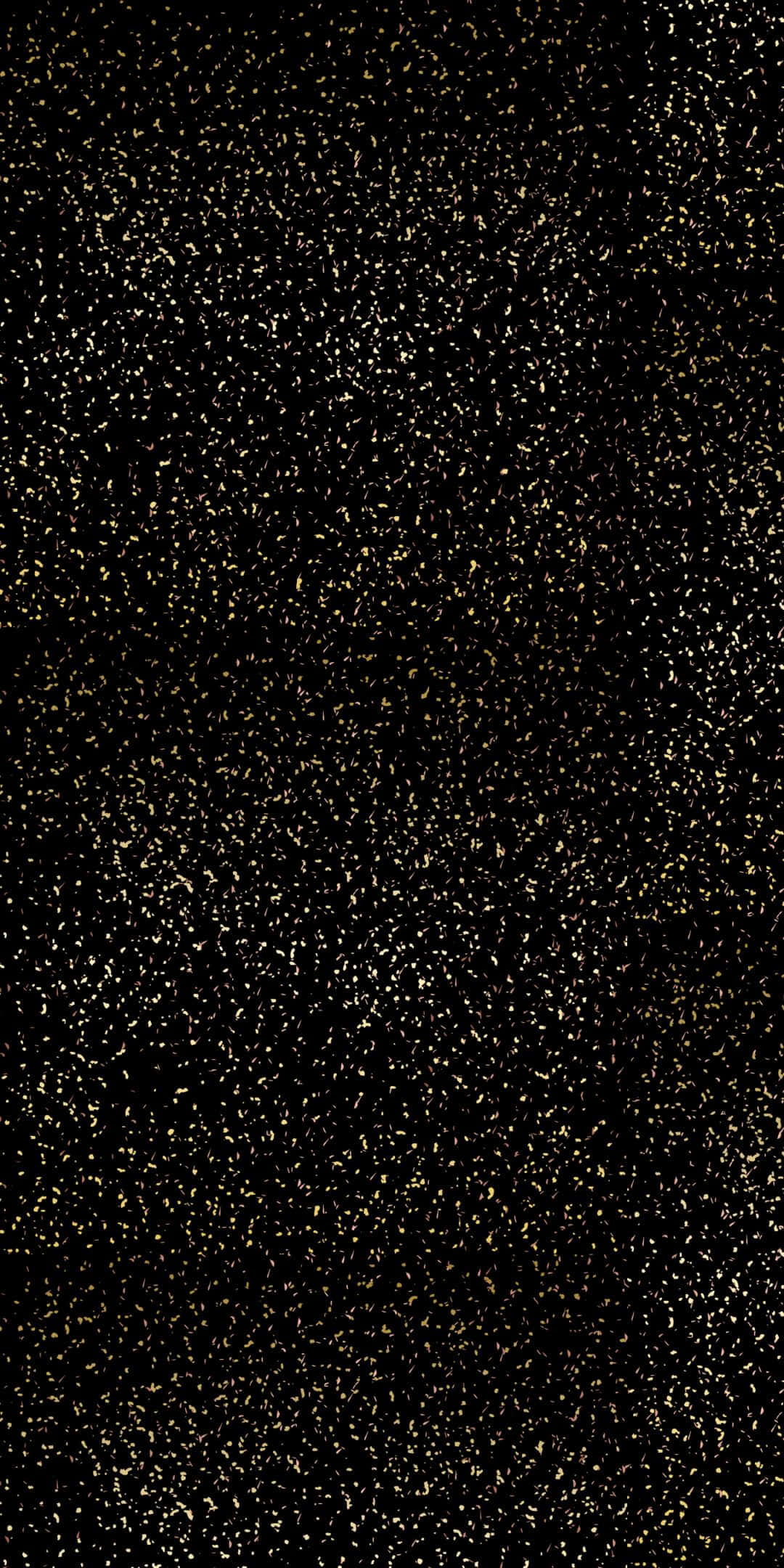 Black And Gold Aesthetic 桌布 壁紙 — 一片金色閃粉粒子散落在深黑色背景上。