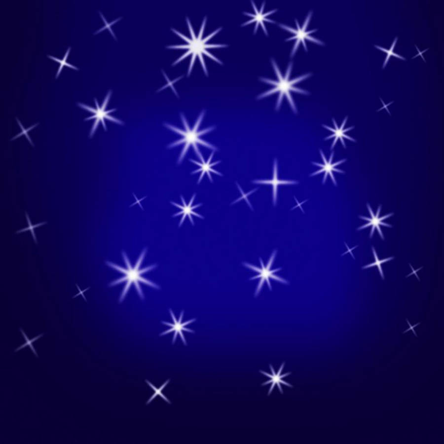 Sparkle 桌布 壁紙 — 一片閃爍的白色星爆在深皇家藍漸變背景上閃耀。