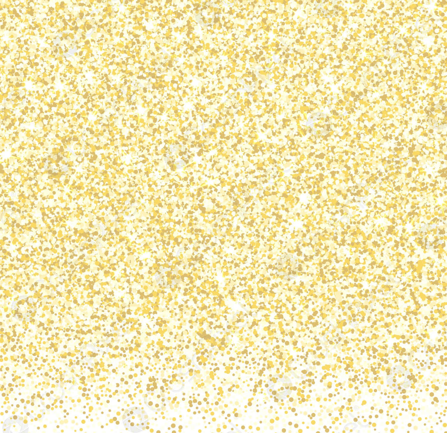 Yellow Glitter 桌布 壁紙 — 一片閃爍的金色亮粉粒子散落在明亮的白色背景上。