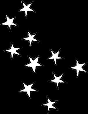 Stars 桌布 壁紙 — 一簇發光的白色星星散落在深黑色背景上。