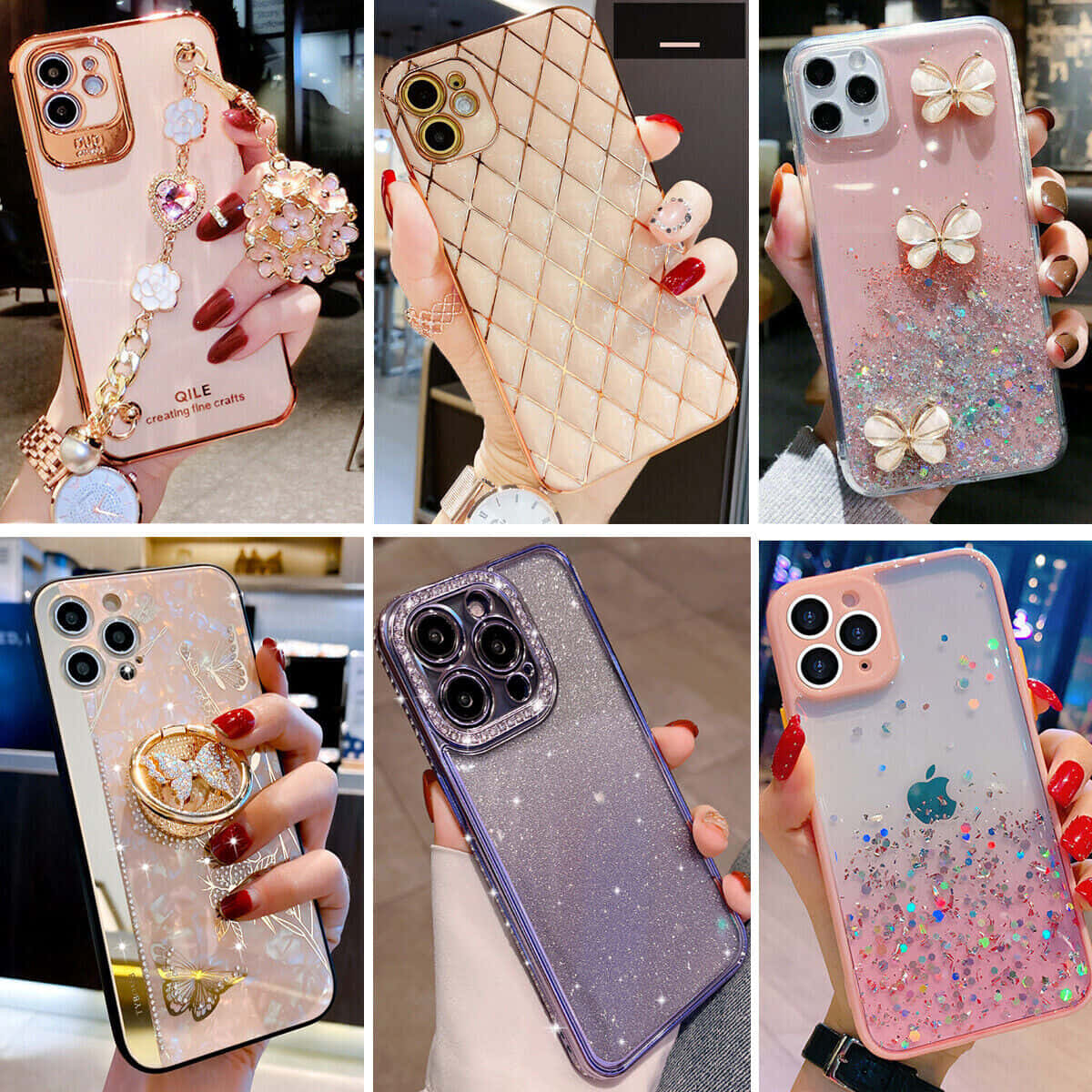 一系列不同iPhone手機殼的圖片 壁紙