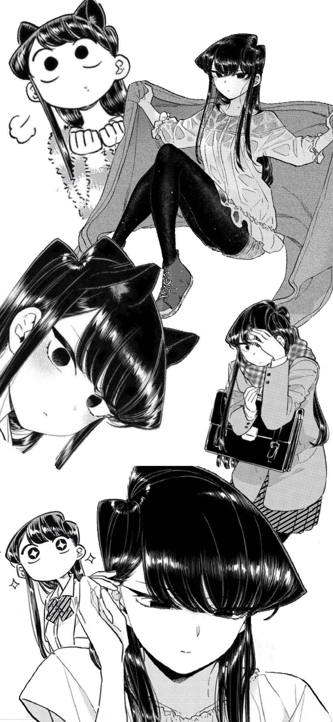 一系列黑髮女孩的素描 壁紙