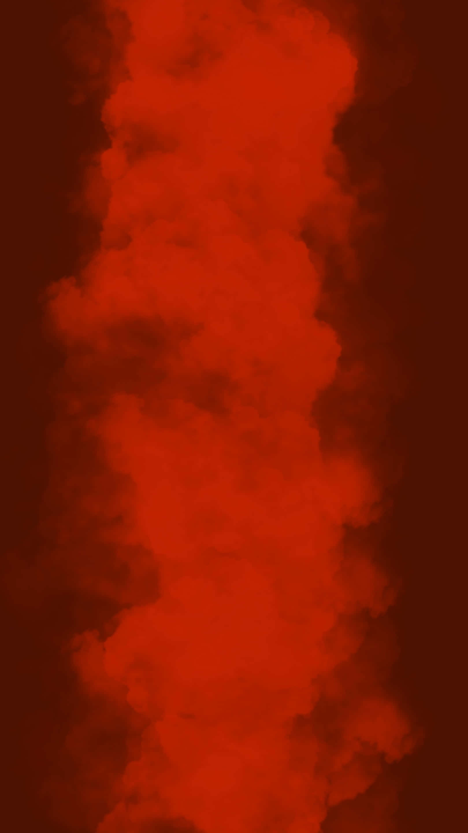 Red Color 桌布 壁紙 — 一縷火紅色的煙霧垂直升起，在深色背景襯托下，營造出戲劇性且強烈的視覺效果。
