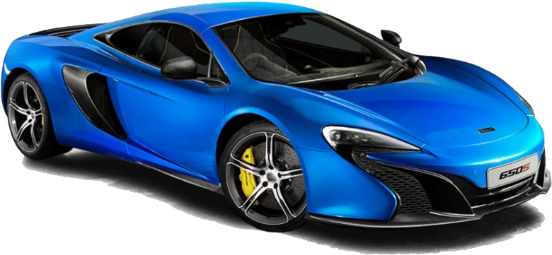 麥拉倫 桌布 壁紙 — 一輛充滿活力的藍色McLaren 650S跑車，配備黃色制動卡鉗和時尚的空氣動力學設計。