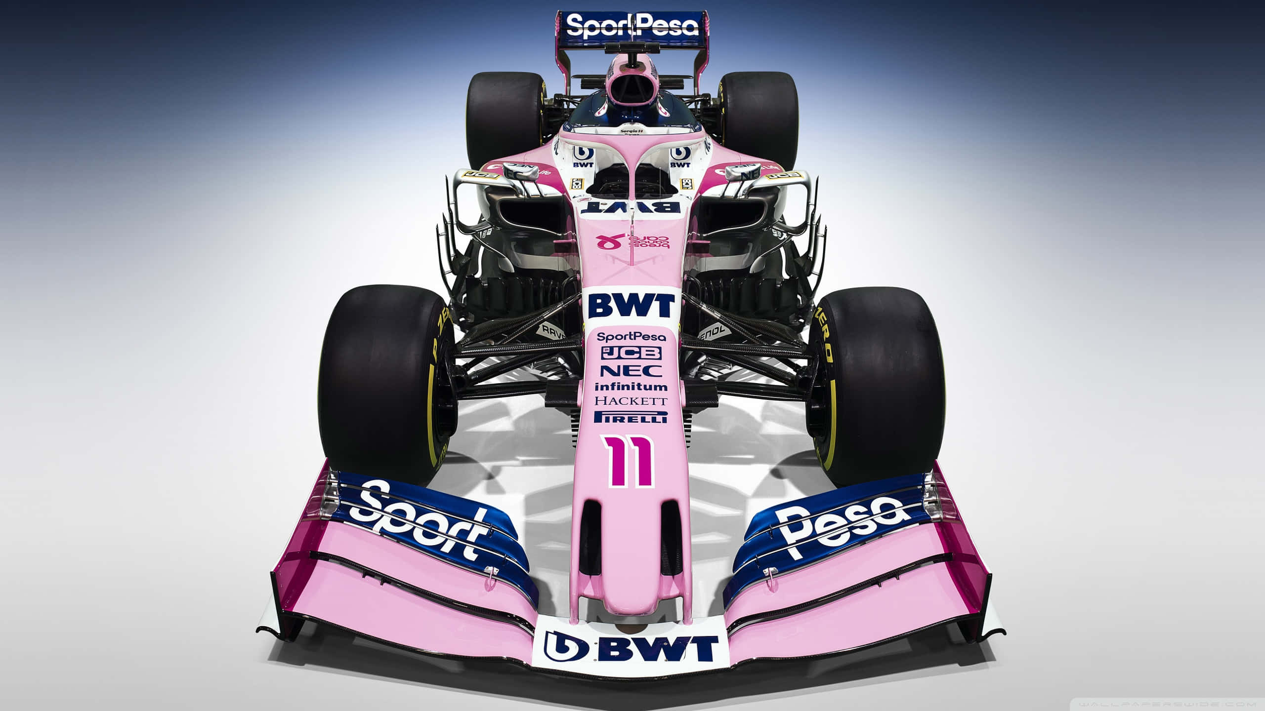 一輛印有1號的粉紅色賽車 — F1 2019 壁紙 壁紙