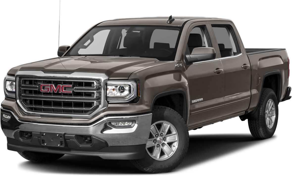 GMC 桌布 壁紙 — 一輛時尚的棕色 GMC Sierra 皮卡車，在透明背景下的攝影棚燈光中展示。