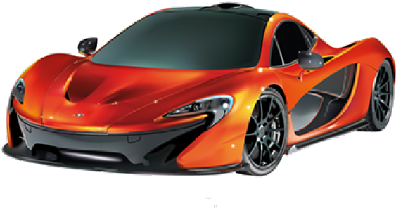 麥拉倫 桌布 壁紙 — 一輛時尚的橙色McLaren跑車，帶有黑色飾邊和發光頭燈，以工作室風格的數位渲染呈現。