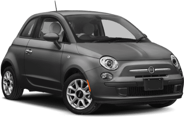 飛雅特 桌布 壁紙 — 一輛時尚的灰色Fiat 500緊湊型汽車，在黑色背景下的攝影棚燈光中展示。
