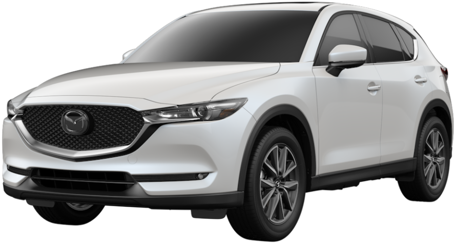 馬自達 桌布 壁紙 — 一輛時尚的白色Mazda CX-5 SUV在攝影棚燈光下，搭配乾淨的黑色背景。