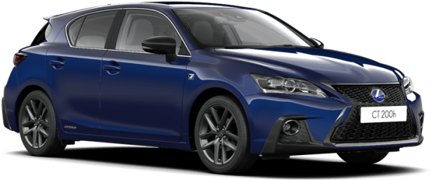 凌志 桌布 壁紙 — 一輛時尚的藍色Lexus CT 200h掀背車在攝影棚燈光下閃耀，線條銳利，配備運動型合金輪圈。