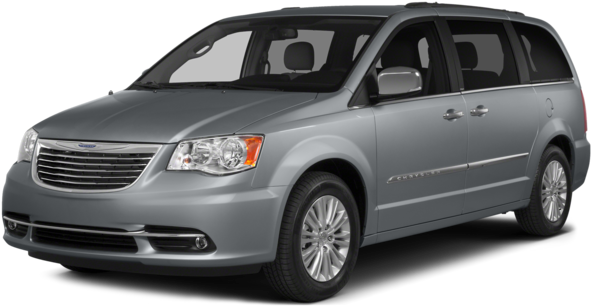 克萊斯勒 桌布 壁紙 — 一輛時尚的銀色 Chrysler Town & Country 小型貨車以四分之三視角顯示在透明背景上。