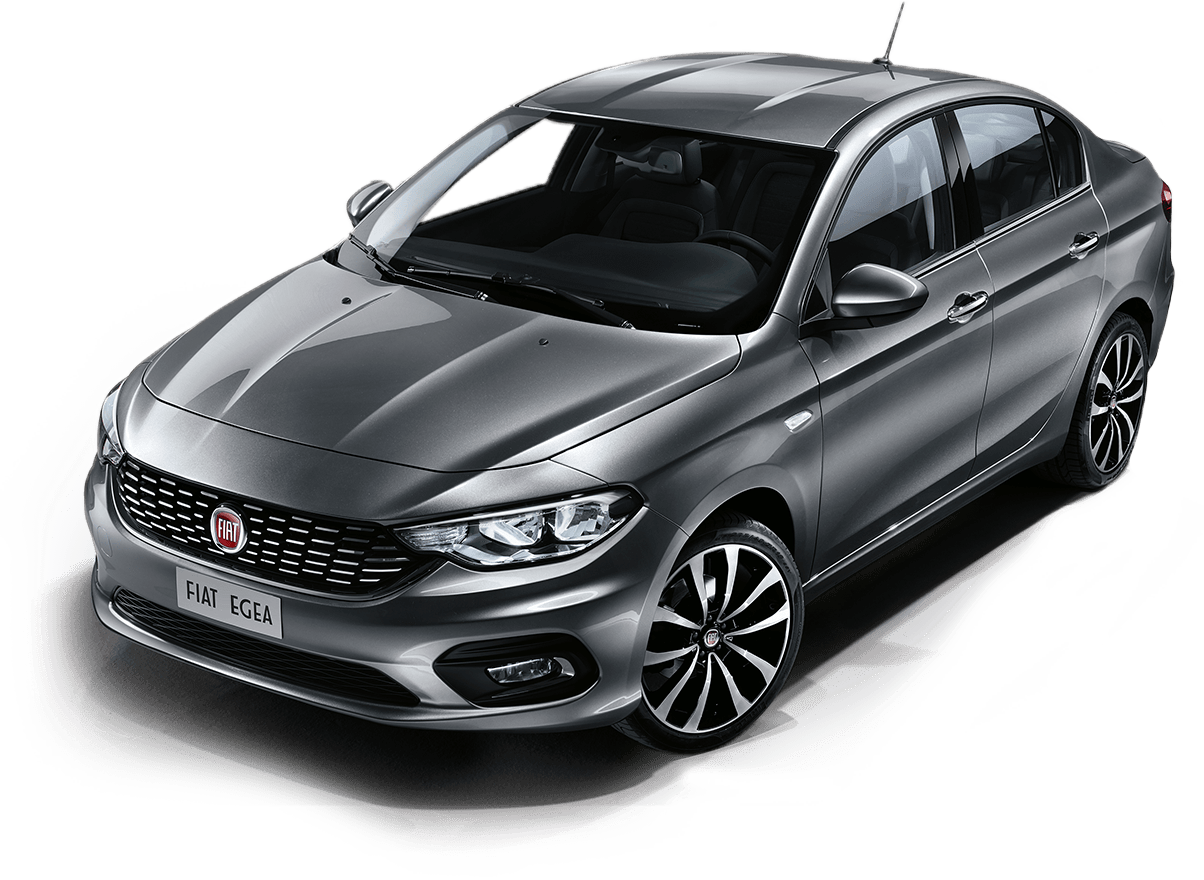 飛雅特 桌布 壁紙 — 一輛時尚的銀色 Fiat Egea 房車在動態工作室拍攝中展示，黑色背景上有戲劇性的白色運動條紋。