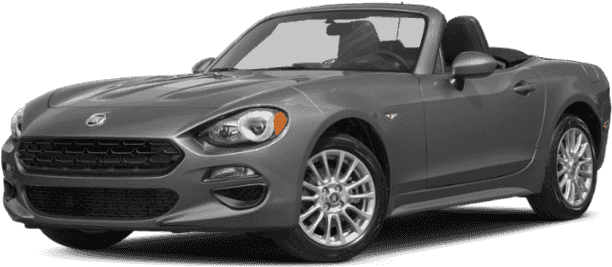 飛雅特 桌布 壁紙 — 一輛時尚的銀色Fiat 124 Spider敞篷跑車，以側面輪廓展示在純色背景前。