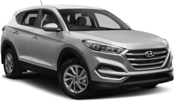 Hyundai 桌布 壁紙 — 一輛時尚的銀色Hyundai Tucson SUV在工作室燈光下以純白背景展示。