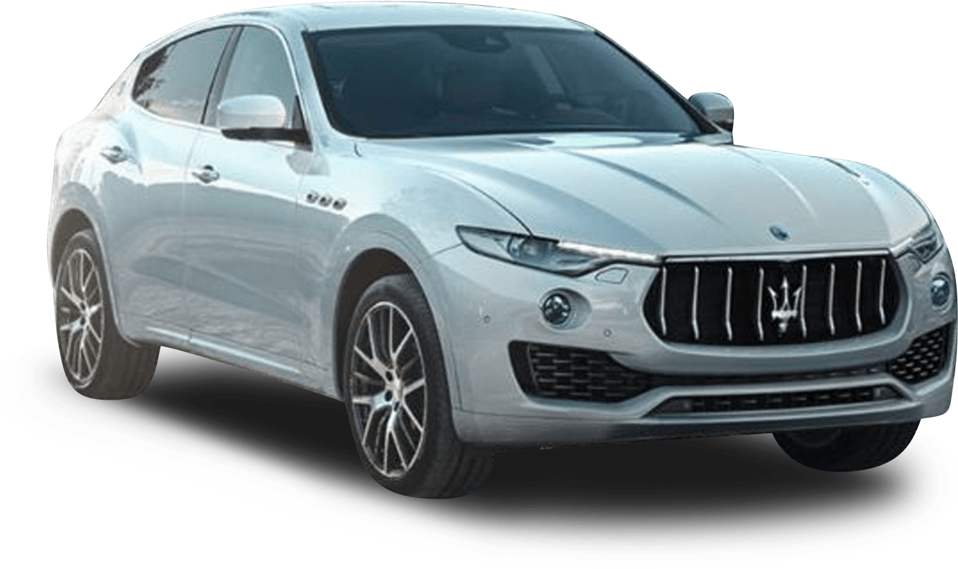 瑪莎拉蒂 桌布 壁紙 — 一輛時尚的銀色Maserati SUV在黑色背景下閃耀著拋光曲線和醒目格柵。