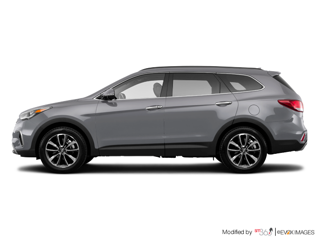 Hyundai 桌布 壁紙 — 一輛時尚的銀色SUV側面輪廓，背景為純白色，下方帶有黑色陰影。