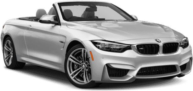 BMW 動圖 桌布 壁紙 — 一輛時尚的銀色寶馬敞篷跑車，帶有黑色飾邊和合金輪圈，在工作室燈光下展示。
