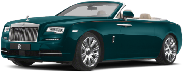 勞斯萊斯 桌布 壁紙 — 一輛時尚的青色勞斯萊斯 Phantom Drophead Coupe，帶有鍍鉻裝飾和軟頂，停在純色背景前。
