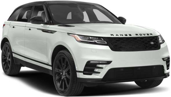 荒原路華 桌布 壁紙 — 一輛純白色Range Rover SUV，帶有黑色飾件和時尚現代設計，在工作室燈光下展示。