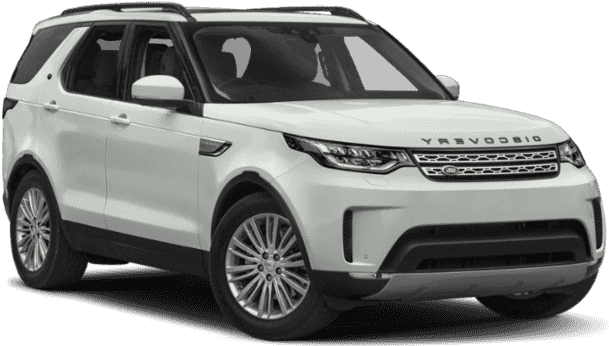 荒原路華 桌布 壁紙 — 一輛純白色的 Land Rover Discovery SUV 在工作室環境中展示，線條簡潔，設計現代。