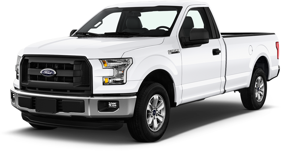 福特 桌布 壁紙 — 一輛純白色的福特 F-150 皮卡車在黑色背景前以攝影棚燈光展示。