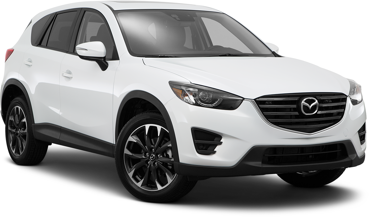 日產 桌布 壁紙 — 一輛純白色的馬自達 CX-5 SUV 在攝影棚燈光下以透明背景展示。